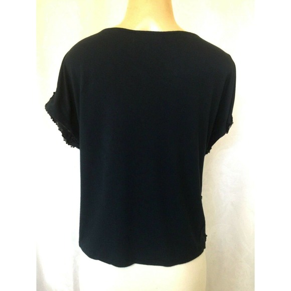 Jennifer Lopez Blue Sequin Top Blouse Shimmer S - Picture 3 of 6